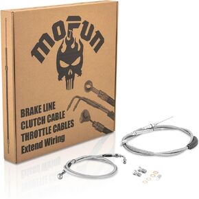 طقم خط الفرامل الأمامي الهيدروليكي Mofun غير ABS وكابل القابض متوافق مع Harley Sportster 1200 883 2004-2013 ، FIT 10 "مقود أسود
