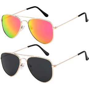Yogo Vision Polarized Aviator Sunglasses for Kids Children's Sunglasses Girl Boy Classic Sun glasses