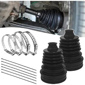 CV Boot Repair Kit Engineer Split CV Coint Boot Clamp Kit Rubber Universal Rack و Pinion Boot مجموعة مع مشابك من الفولاذ المقاوم للصدأ ، وسرعان