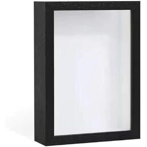 Shadow Box Display Case Frame, 5 x 7 inches, Memory Case for Photos, Medals, Crafts, Black (Black, 5x7)