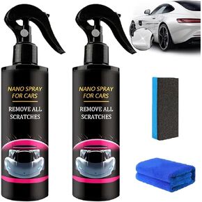 2pcs Kkinyas 2025 New P40 Car Scratch Repair Quick Nano Spray-مزيل خدش غير مرئي ، إصلاح سريع وحماية طويلة الأمد ， رذاذ النانو لجميع السيارات والأسطح (120 مل)