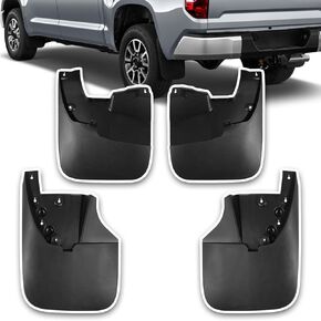 Mud Flaps Compatible with for Toyota Tundra 2007-2021 Without Fender Flares Mud Guards for Trucks 4pcs Splash Guards Front & Rear Side