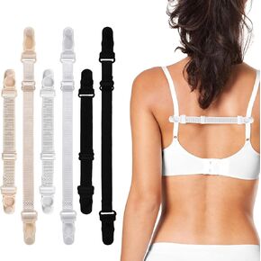 12 PCS Bra Strap Holders for Slipping Bra Strap Clips Adjustable Straps Holders Elastic Bras Band Keep Bra Straps in Place Women's Non-Slip Bra Strap to Make Racerback Extender Bra Accessories