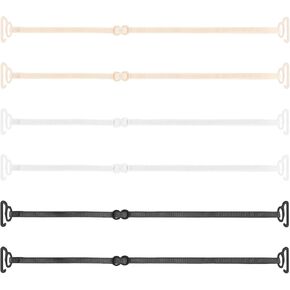 3 Pairs Bra Straps Replacement, Convertible Elastic Bra Strap Holders for Slipping Adjustable Underwear Shoulder Strap for Detachable Bras(Multicolor)
