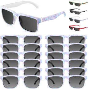 12 Pack Race Car Checkered Sunglasses for Kids Party Favors Plastic Sunglasses for Summer Pool Beach Accessories Birthday Gifts