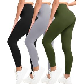 Natural Feelings Buttercloud 3 Pack Leggings for Women-High Waisted Buttery Soft Yoga Pants Lounge Everyday Wear