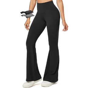 Heathyoga Flare Leggings for Women Tummy Control Flare Yoga Pants with Pockets for Women Bell Bottom Leggings
