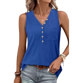 kissmoda womens boho قمم لخزانات الصيف بلا أكمام فضفاضة قمم بلوزة غير رسمية لللبان اللباس (S-3XL)