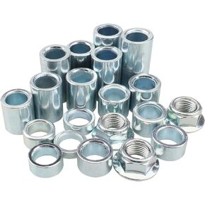 20pcs M12 Spacer Sleeve Bushings Industrial Steel for Motorcycle Pit Dirt Bike Moped ATV Mini Bike MX650 12mm Classic Axle