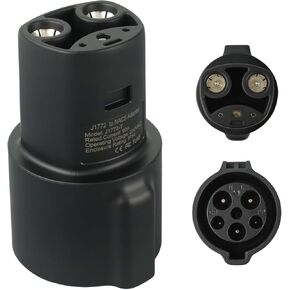 EP J1772 إلى محول Tesla 80A 250V محول الشحن السريع المتوافق مع Tesla Model 3/Y/X/S & NACS EVS - SAE J1772 Charger Connector لمحطات الشحن من المستوى 1 و 2 الأسود