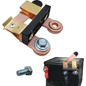 Knife Blade Master Switch, 3.7"× 3.1" Side Post Knife Blade Battery Disconnect Switch, Power Battery Quick Shutoff Switch Horizontal Blade for Boat Truck RV, Car Accessories (Circular Hole)