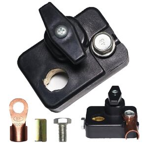 Battery Disconnect Switch,12V/24V Heavy Duty Battery Shut Off Switch,Battery Kill Switch for Car, RV and Boat,High Current Master Battery Power Cut Isolator Kill Switch,300A Copper Terminal(2501)