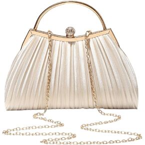 Verdusa Women's Elegant Evening Clutch Bag Small Formal Purse Shiny Party Handbag
