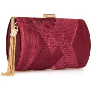 Clutch Purses for Women Formal Evening Clutch Purse Shoulder Cross Body Bags for Wedding Party Handbag with Tassel