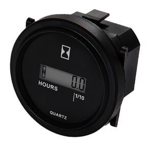 LCD Digital Hour Hour Round Hourtmeter ، إجمالي الساعات القابلة لإعادة التوطين ، تستخدم لمحرك صغير ZTR Lawn Mower Car Car Marine Fork Cart Tractor (DC 4.5-90V)