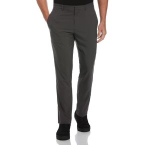 Perry Ellis Men's Slim Fit Solid Flat Front Pant