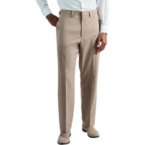 Haggar Men Men's Premium Comfort Tonal Plaid Plaid Fit Fit Flat Front Stretch Bress Pant