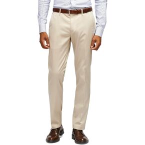 YUCENFU Men's Slim Fit Flat Front Dress Pant Expandable Waist Fashion Colored Tapered Slacks