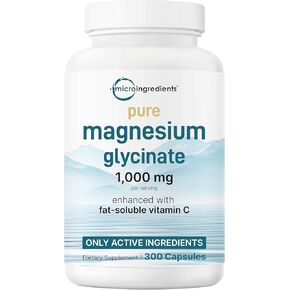 Magnesium Glycinate 500mg Per Serving, 240 CapsuleS | Potent Elemental Form, 100% Chelated, High Absorption | Healthy Muscle, Bones, & Mood Support Supplement | Non-GMO