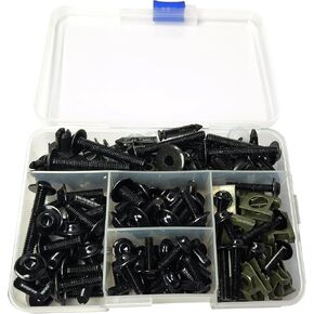 210 PCS Motorcycle Fairing Bolt Kit Screws Stainless Steel Fasteners Washers Nuts Screws Clips for Yamaha Kawasaki BMW Suzuki Honda Dirt Bike Sportbike Chopper Cafe Racer ATV Scooter(Blue)