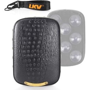 LKV 10.63″ Motorcycle Pessenger Seat - Rear Leather Pillion Pad with 8 Suction Cup Motorcycle Pillion Seat Cushion for Harley Dyna Sportster Chopper