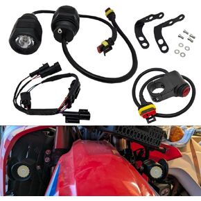 دراجة نارية LED LED Auxiliary Light With Mount Mount Brackets Harness متوافق مع رالي Honda CRF300L / CRF250L (2021-Current)