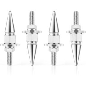 Alpmosn 4PCS License Plate Screws Caps, License Plate Fasteners Bolts, Exterior Car Accessories Screws, Fit for Most Vehicle Motorcycles Trucks (Red)