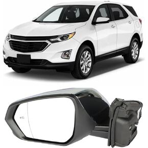 Left Driver Side Chrome Mirror Blind Spot Signal Light 8-Pin Replacement for Equinox 2018 2019 2020 2021 2022 Replacement for 84545949-PFM GM1320595