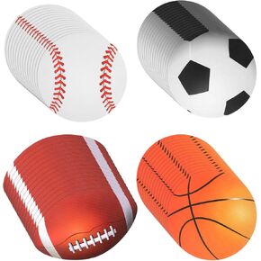 60 PCS Basketball Cutouts, Basketball Decorations for Party, Sports Balls Cutouts for Poster, Bulletin Board, Paper Softball Football Soccer Sports Themed Day Game Day Classroom Wall Decor