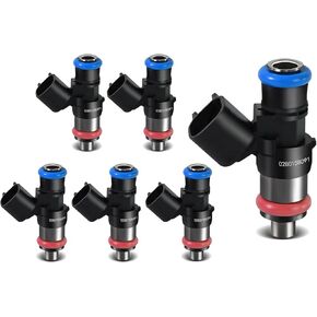 Fuel Injectors 0280158091 3.5L 3.7L Set of 6 Compatible with Ford Edge 2007 2008 2009 2010 2011,for Lincoln MKS 2009-2011,for Mazda 6 2009-2013 Vehicle,Replace OE ZZJ1-13-250A, FJ1000