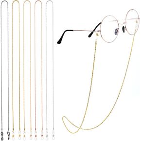 5PCS Eye Glass Chain, Stylish Glasses String, Vintage Eyeglass Strap Glasses Lanyard Necklace for Women