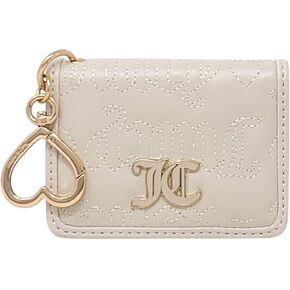 Juicy Couture Women's Card Case with Key Holder (Wing It Violet Tulle)