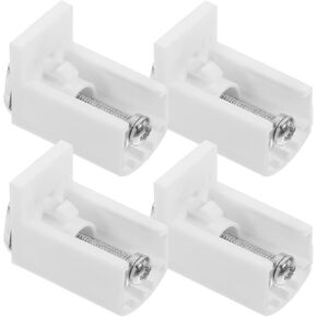 Garneck 4pcs قوسين أعمى مغناطيسي أدوات استبدال: Balled Mini Mounting Holder Shades Bracket Headrail Bracket ، يسهل تثبيته (أبيض)