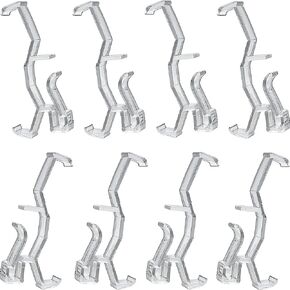 Valance Clips 10pcs 2.5inch Clear Plastic Hidden Retainer Holder Clip for Window Blind Valance,Horizontal Faux & Wood Blinds Parts