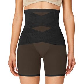 FLORATA Shapewear Shorts for Women Tummy Control High Waist Body Shaper Butt Lifting Panties Thigh Slimmer