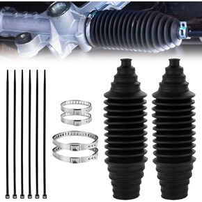Inner Tie Rod Boot Kit, 8.66x2.36x2.36in Silicone Steering Rack Boot Tool Dust-Proof Car Rack and Pinion Boot Waterproof Inner Tie Rod Bellow Boot Car Accessories(Black)