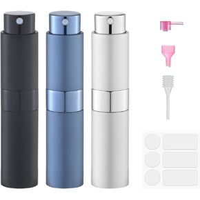 Perfume Atomizer Travel Bottle Refillable: Cologne Sprayer Portable for Men - Mini Spray Empty for Refill - 8ml Small Size Blue