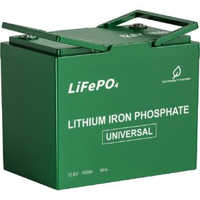 Deason 12V 100ah Mini LifePo4 Lithium Battery - 100A BMS ، عمر 10 سنوات ، ما يصل إلى 15000 دورة ، كحد أقصى. 1280WH الطاقة في الحجم الصغير ، مثالية للربح الرصاص ، الطاقة الشمسية ، محرك التصيد ، القوارب ، التجديف بالكاياك ، البحرية وما إلى ذلك.