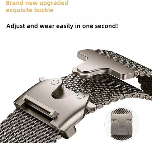Milanese Mesh Watch Band for Men Women Replacement Band with Adjustable Parachute-style Buckle for 22mm Strap in Saudi Arabia