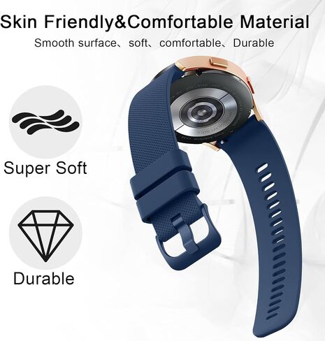 Amzpas Quick Release Watch Band 18mm 20mm2mm 22mm Watch Straps ، 3 Pack Soft Silicone Replacement Sport Watchbands للنساء الرجال in Saudi Arabia