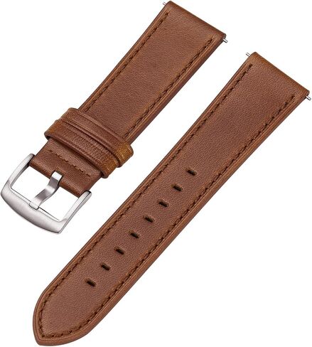 Leather Watch Band for Men, Quick Release Replacement Watch Strap for Women, 18mm 19mm 20mm 21mm 22mm,Black Brown in Kuwait
