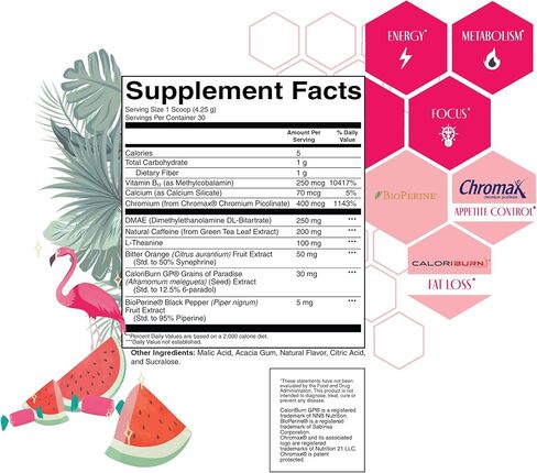 Strong + Sexy Fit, Weight and Diet Support Health Supplement, Workout Drink Powder for Natural Energy, Appetite Control, and Metabolism Support, Supplement for Women, Candied Watermelon Flavor, 30 Svg in Saudi Arabia