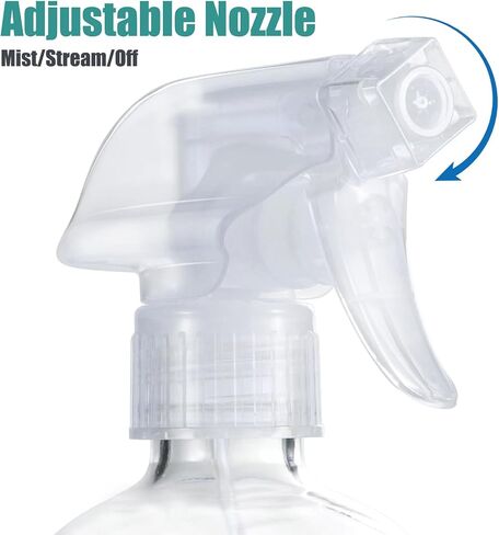 Glass Spray Bottles with Silicone Sleeve Protection, 16 oz 2 Pack, Reusable Spray Bottles with Adjustable Nozzle for Hair, Cleaning Solutions, Plants, Pale Yellow&Mint Green in Kuwait