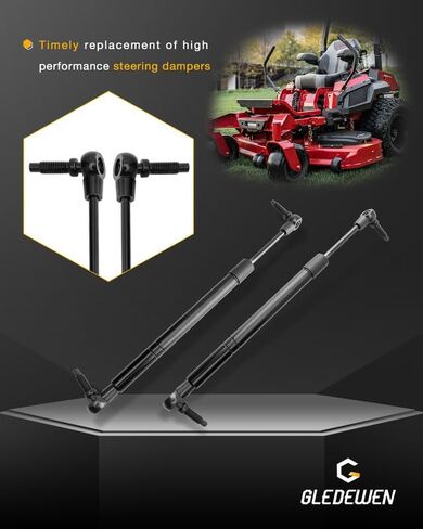 مخمد التوجيه AM143066 AM136912 15306A (قطعتان)، متوافق مع جزازات العشب من سلسلة John Deere EZtrak Z225 Z245 Z425 Z445 Z465 Z655 Z665، مخمد الصدمات، أسطوانة تعمل بالغاز، مخمد التحكم في الحركة in Kuwait