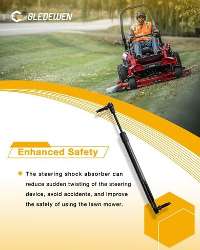 مخمد التوجيه AM143066 AM136912 15306A (قطعتان)، متوافق مع جزازات العشب من سلسلة John Deere EZtrak Z225 Z245 Z425 Z445 Z465 Z655 Z665، مخمد الصدمات، أسطوانة تعمل بالغاز، مخمد التحكم في الحركة in Kuwait