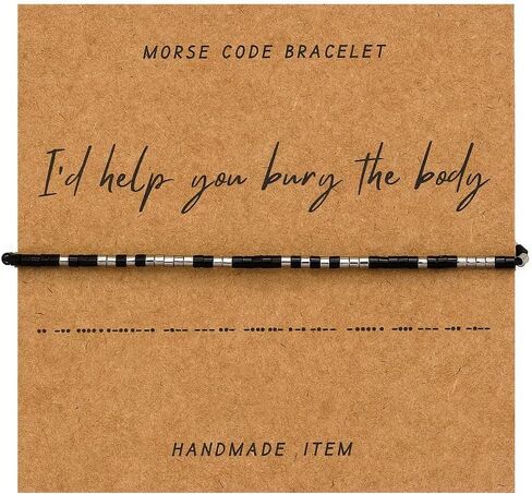 أنا أساعدك في دفن سوار رمز جسم مورس للنساء مجوهرات سوار الصداقة الذهبية in Kuwait