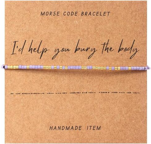 I‘d Help You Bury The Body Morse Code Bracelet for Women Gold Friendship Bracelet Jewelry in Saudi Arabia