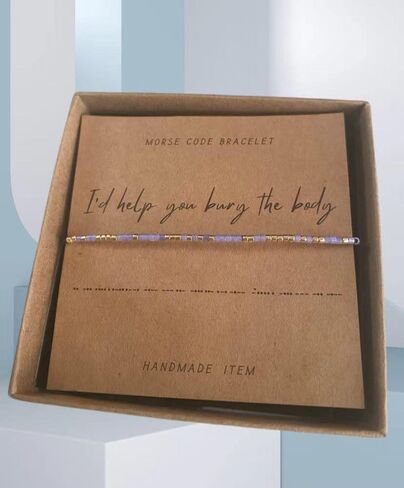 I‘d Help You Bury The Body Morse Code Bracelet for Women Gold Friendship Bracelet Jewelry in Saudi Arabia