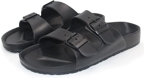 BEMGNAR Men’s Lightweight Comfort Slides Double Buckle Slip-on Adjustable EVA Orthopedic Flat Sandals in Saudi Arabia