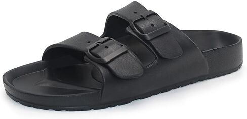 BEMGNAR Men’s Lightweight Comfort Slides Double Buckle Slip-on Adjustable EVA Orthopedic Flat Sandals in Saudi Arabia